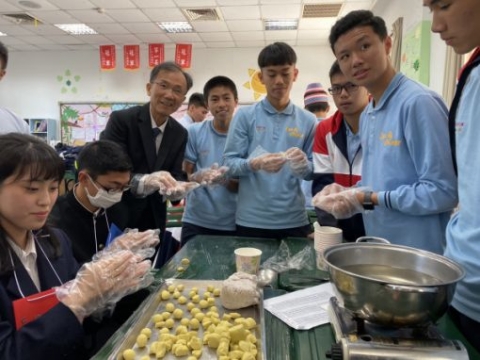 石山高校參訪六和高中 體驗台灣文化及美食小吃